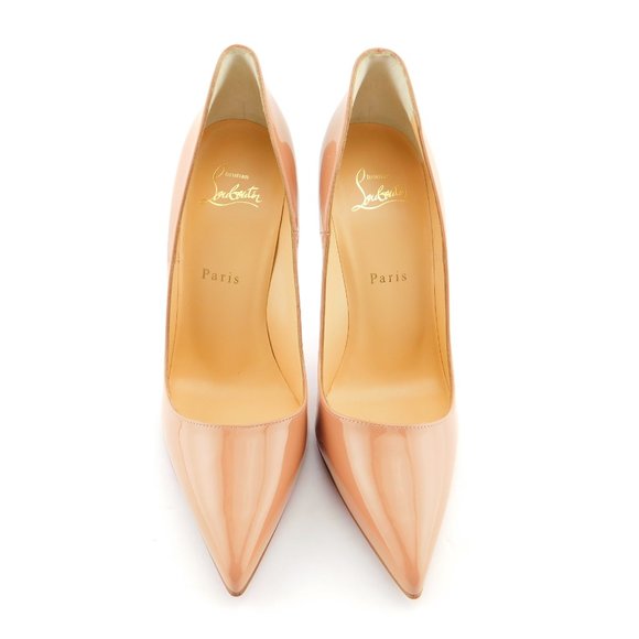 New CHRISTIAN LOUBOUTIN Blush Nude Patent Leather Classic Stiletto Heel Pumps 38 - Picture 3 of 8